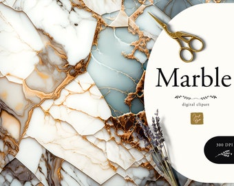 Neutral marble stone digital paper, Marble digital paper, Marble digital background, Neutral textures, Marble Texture Bundle, Commercial Use