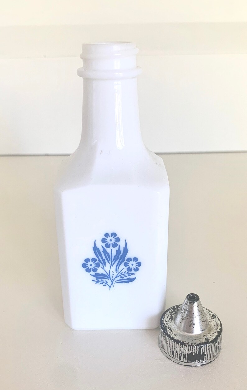 Vintage Vinegar Bottle Corning Ware Pyrex Blue Corn Flower Etsy