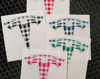 Tesla Plaid Stickers - 2 pack! FREE SHIPPING