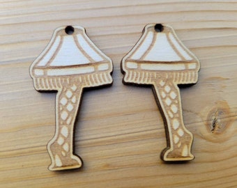 Christmas Leg Lamp Earrings - Laser cut Baltic birch