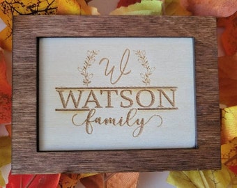 Monogram Name Frame | Last Name Sign | Personalized Home Decor | Family Name Sign | Custom Wedding Gift | Engagement Gift | 3D Sign