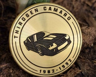 Thirdgen Camaro 1982-1992 Chevy IROC 3 Sizes! Brass Coin