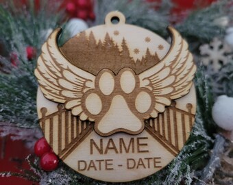 Dog Cat Pet Memorial Christmas Holiday Ornament