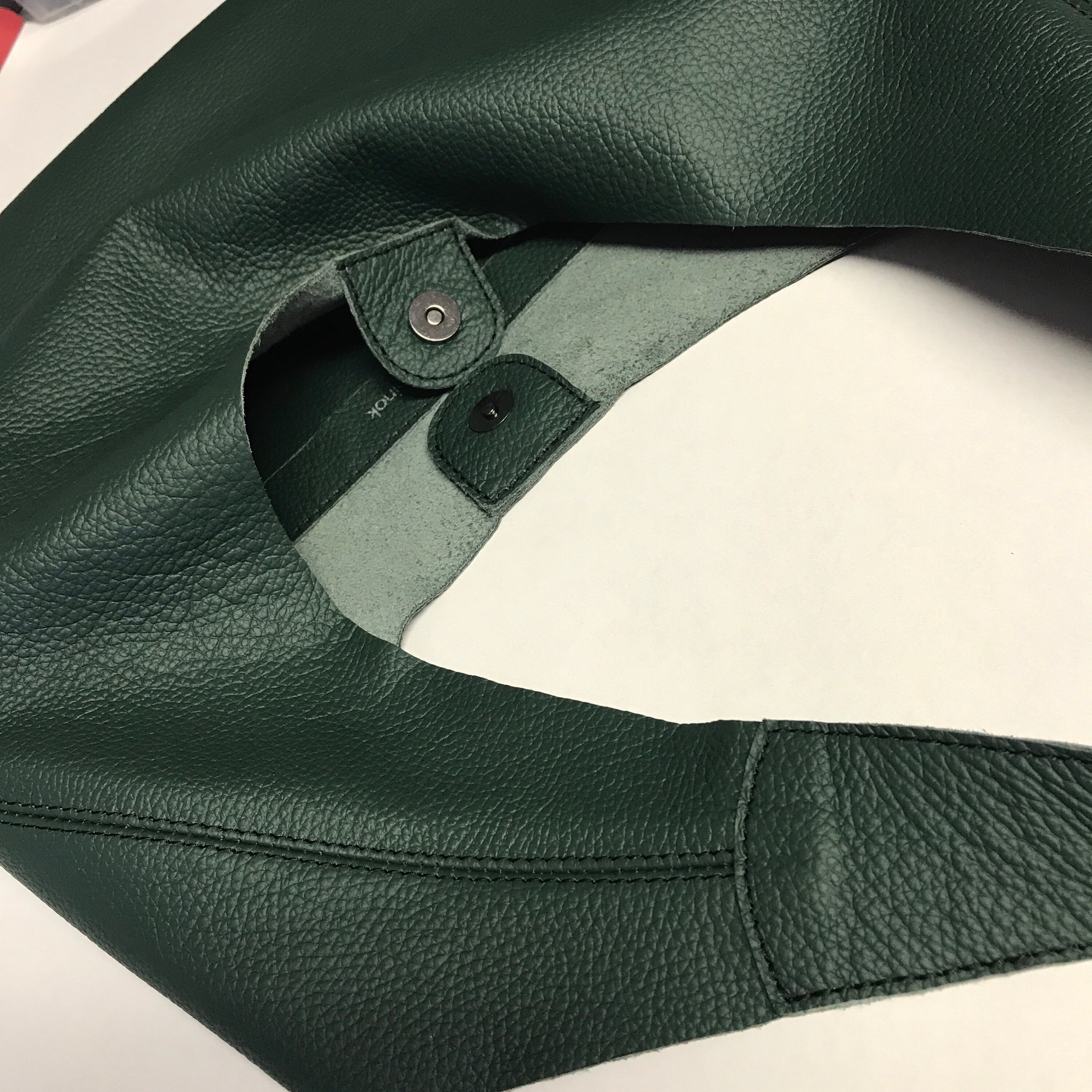 Leather Bag Green Large Hobo Bag Darkgreen | Women Hobo