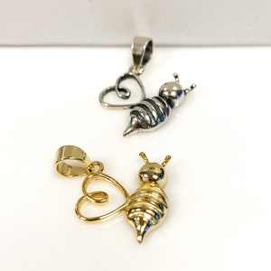 Sterling Silver Beehive Charm With Bronze Bee, Bee Charm Sterling Silver Beehive Charm With Bronze Bee, Bee Charm