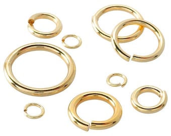 Findings-Jewellery Making-Necklace 9ct Yellow Gold Jump Ring Heavy /"Open/" 4mm