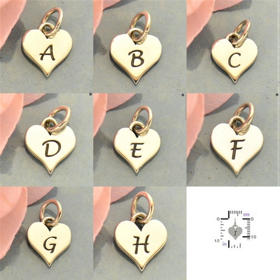 Heart initial charm online