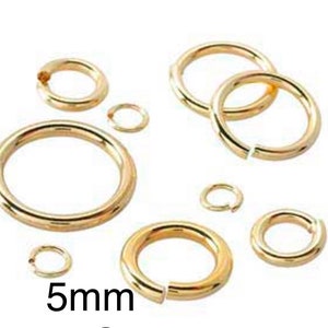 14K Gold Jump Ring - Solid Gold - Locking, Gold Findings, Jewelry Parts, Connector Rings, Solid Gold, Gold Jump Lock, Gold Chain Closures
