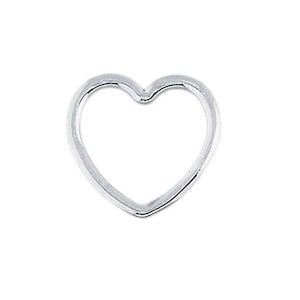 2Pcs - Sterling Silver Hearts Pendant Mother&#39;s Day Charms, Silver Findings, 10mm Hearts, Heart Connector, Open Heart, Floating Hearts