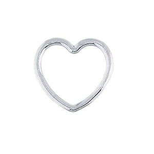 2Pcs - Sterling Silver Hearts Pendant Mother's Day Charms, Silver Findings, 10mm Hearts, Heart Connector, Open Heart, Floating Hearts