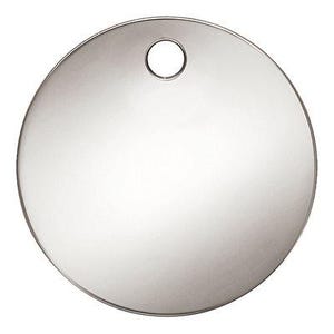 Tag - Disc - Sterling Silver Round Disc, 10mm Round Stamping Blank, Engraving Tag, Initials, Round Pendant, Initial Tags, Silver Disc w/Hole