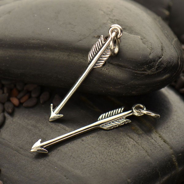 Arrow - Sterling Silver Arrow Charm - Graduation Gift, Love, Grad Gifts, Journey, Direction, Hunting Arrow, Bow and Arrow, Love Symbols