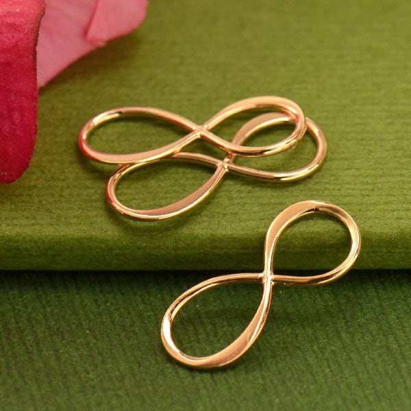 Infinity - Rose Gold Infinity Connector, Infinity Charm, Infinity Pendant, Infinity Charm, Eternity Link, Eternity Charm, Figure Eight, Pink