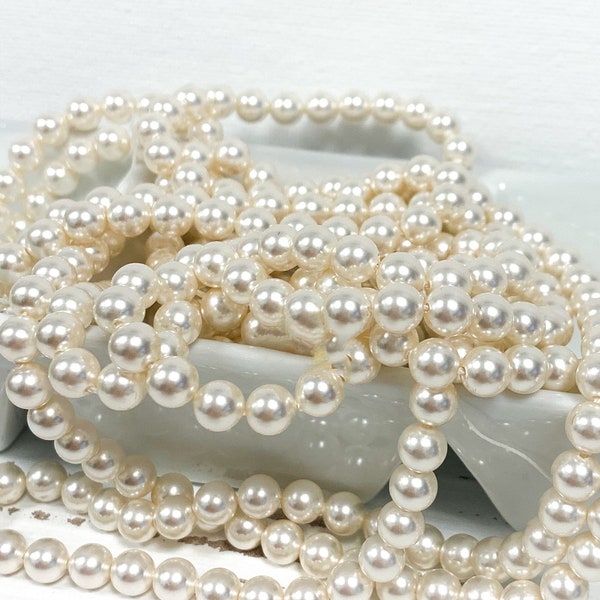 Pearl Beads - Swarovski Crystal Pearls Beads 6mm - White Pearls, Wedding Jewelry, Beach Jewelry Findings, Bulk Pearls, Wedding Ideas