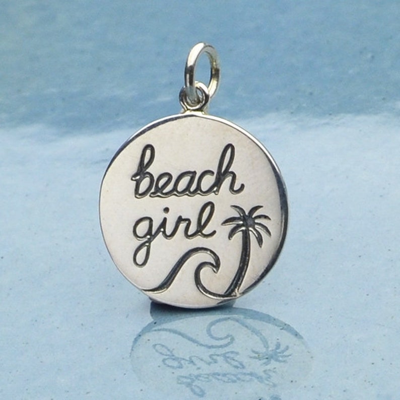 Summer Sun Tag Ocean Travel Surfer Charm Bridal Party Surfing Waves Vacation Surfs up Beach Girl Charm Beach Wedding Swimmer