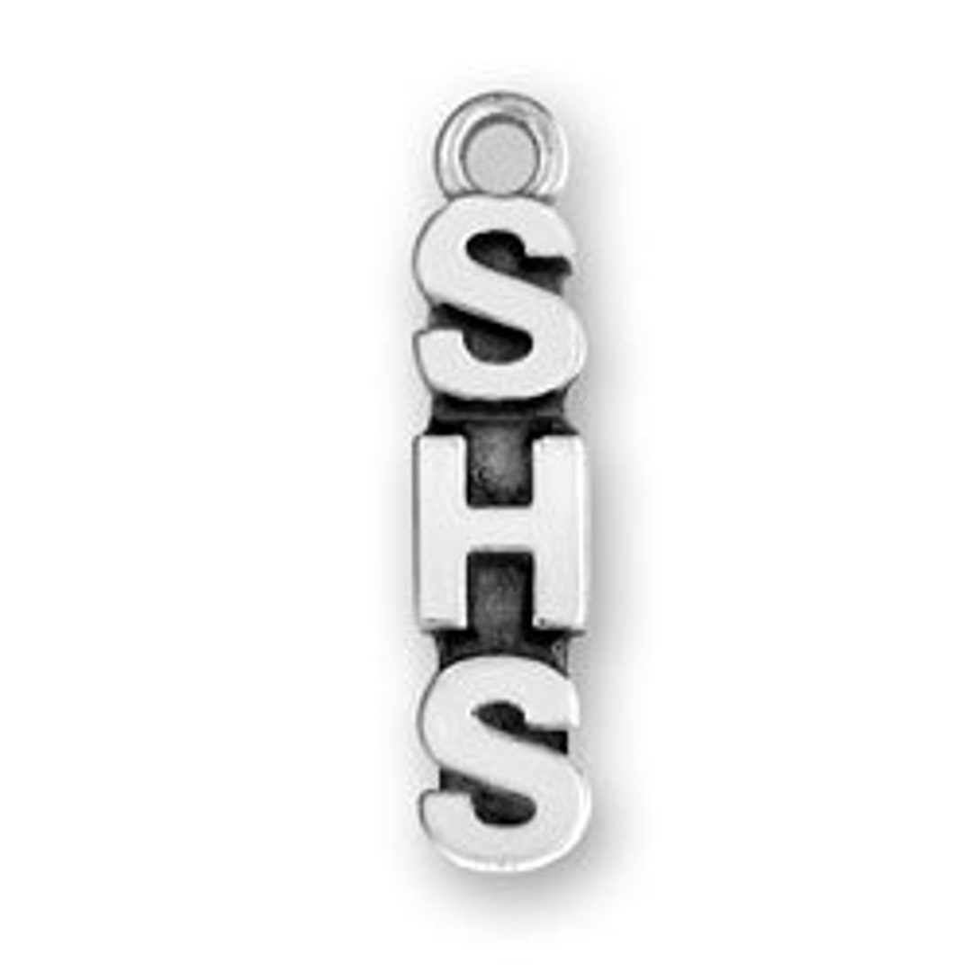 SHS Initial Charm School Charm Silver Letter Charm Etsy