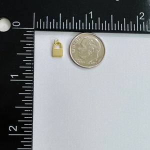 Sterling Silver or Gold Padlock Charms - Tiny Lock, Lock Charm, Padlock Necklace, Love Lock, Earring Charm, 925 Charms, Wholesale Charms