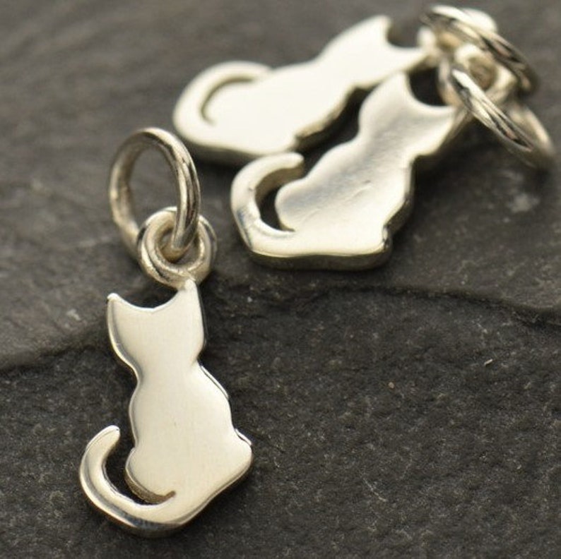 Collier Pendentif Chat En Argent Sterling 925 - Fait Main En Israël - Chaîne De 18 Pouces (45cm)
