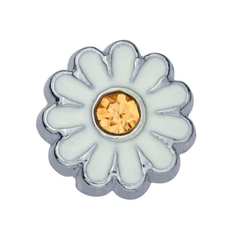 Spring Charm Daisy Component for Floating Glass Lockets Wholesale Charm Locket Charm Symbol Ringless Charm Flower Charm Findings