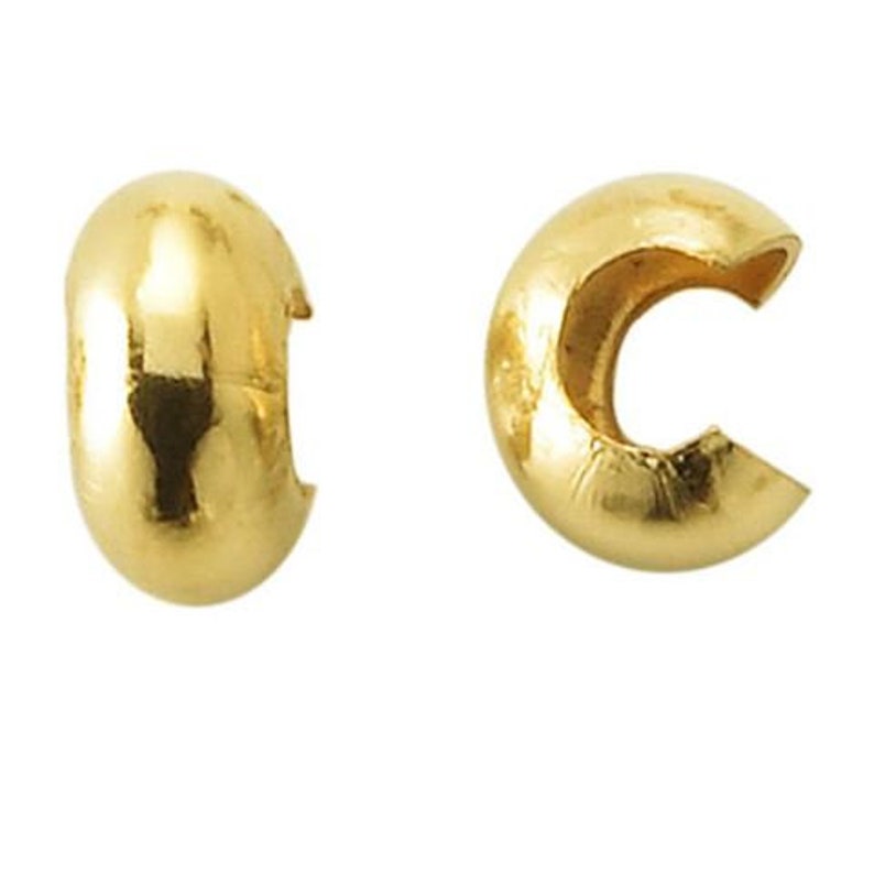 Knot Cover Jewelry Findings 14K Gold Filled Beads 10 Pcs 4mm Crimp Cover Medium Crimp Cover Gold Filled Wholesale Beads 10Pcs