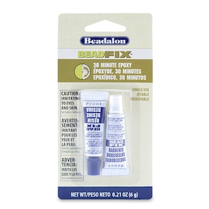 Beadfix Adhesive 2-Part Epoxy - Adhesive, Pearls, Closures, Thread Glue, Leather Glue, Metal Glue, Beading, Knotting Glue, Best Metal Glue
