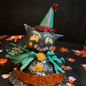 Ręcznie robiony kot na Halloween