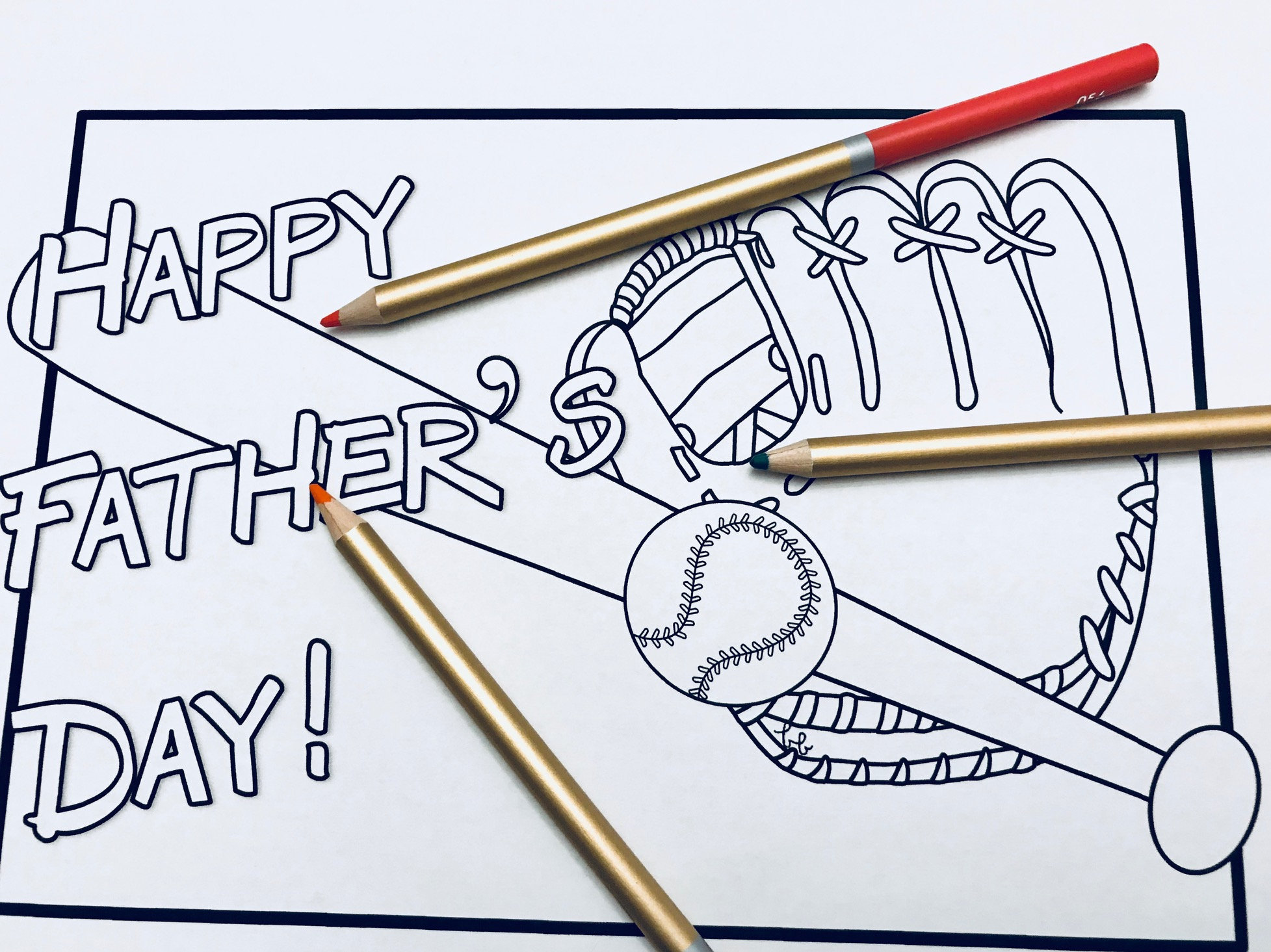 happy father s day coloring baseball page printable with etsy