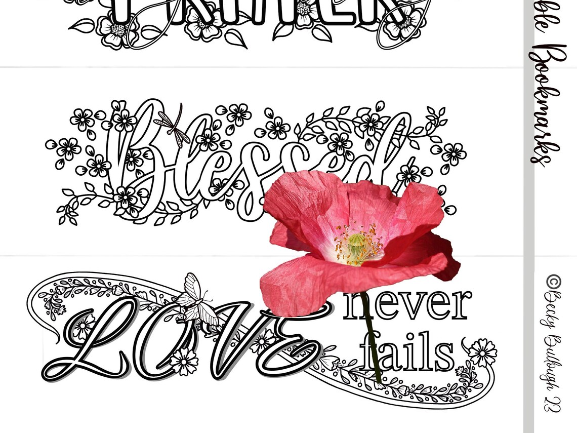 4 Bible Bookmarks to Print and Color. Templates for Bible Journaling ...