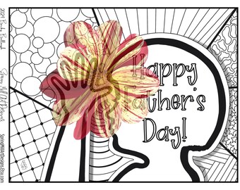 ASL Zeichen Vater, Papa, Daddy. Glücklicher Vatertag Ausmalseite zum Ausdrucken. Ein wundervolles Geschenk in Zeichensprache für einen ganz besonderen Menschen. Druckbar.
