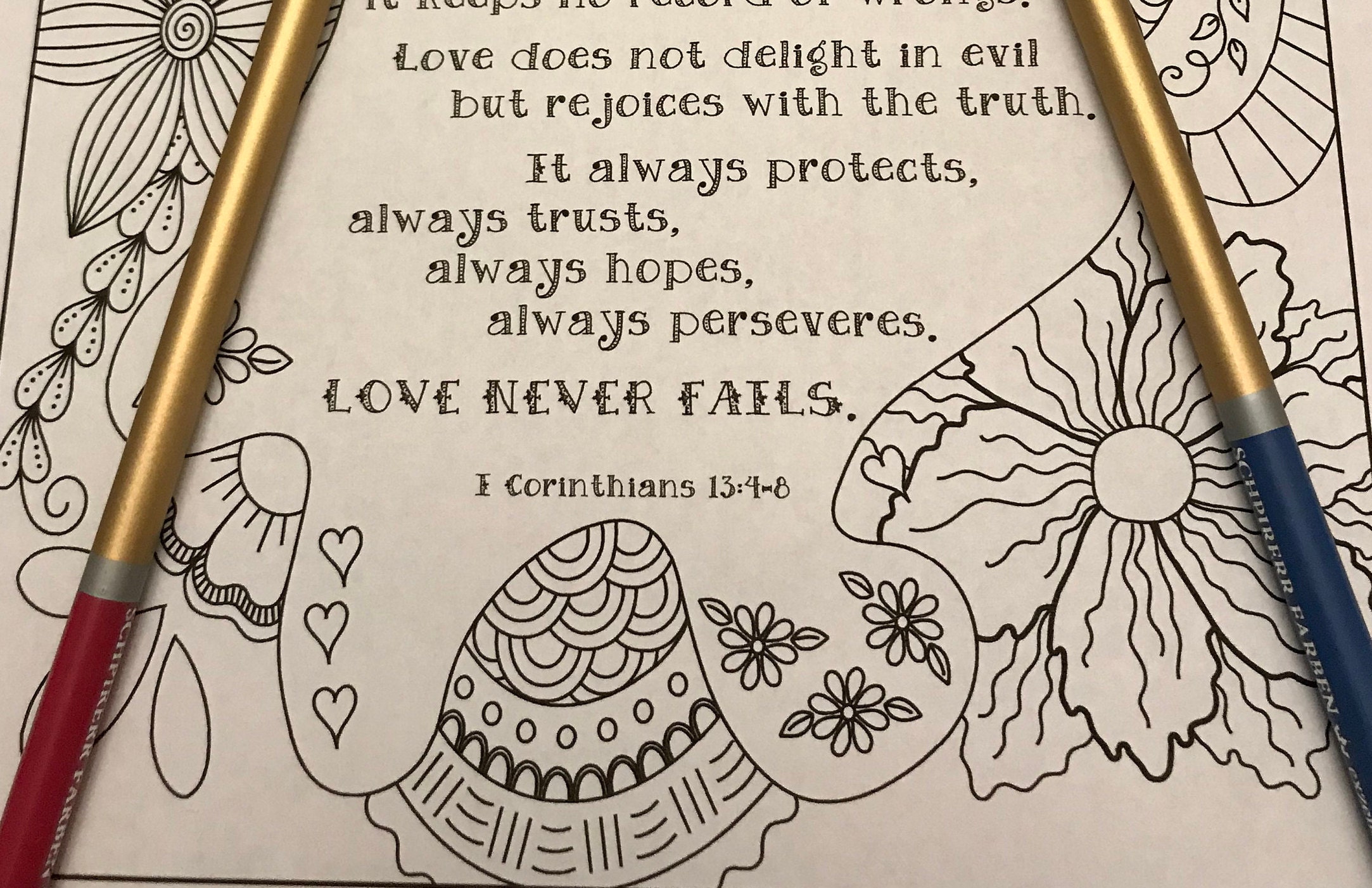 1 Corinthians 13 4 8 Coloring Pages