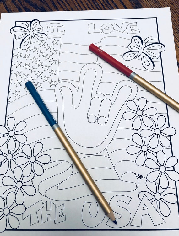 Coloring Page I Love the USA Flag - Il 570xN.1531355778 79ln 