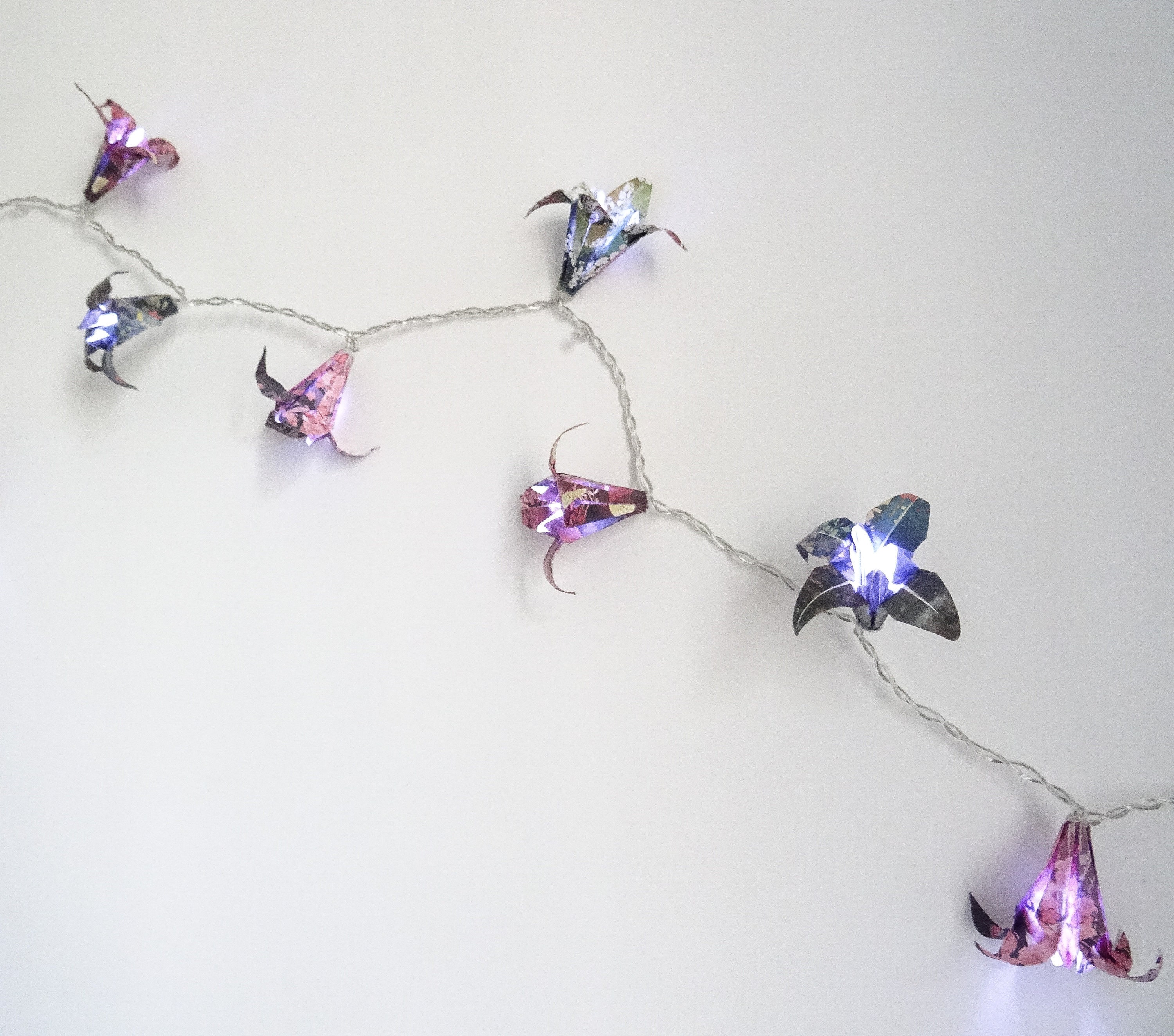 Guirlande Lumineuse de Lys Origami