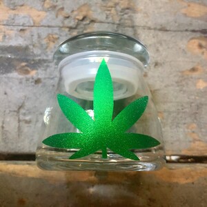 Stash pot, glazen stash pot, stoner cadeaus voor haar, kleine stash pot, glitter stash pot, marihuana pot, stoner geschenken, groene stash pot