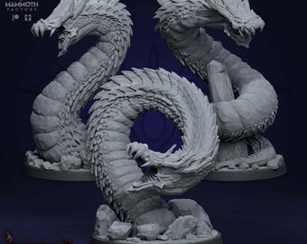 Tremorscale Wurm / Draconic Legion /Mammoth Factory/size 50mm base