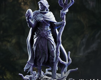 Saratha the Watchful – Priestess of the Swamp / Schism of the Drow /DM stash / 25mm or 50 mm base