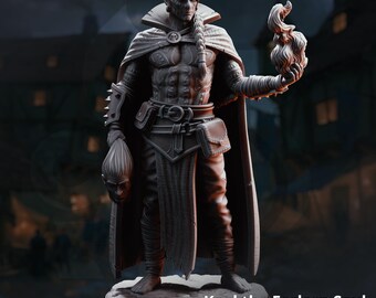 Kael the Forlorn Soul – Dark Pact Warlock /  The Dire End /DM stash / 25mm, 50 mm