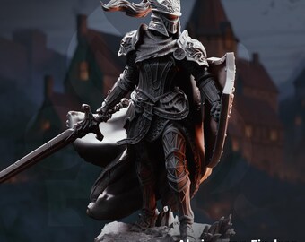 Alwine von Findros – Elite Marine Knight / The Dire End /DM stash/base size 25mm, 50 mm