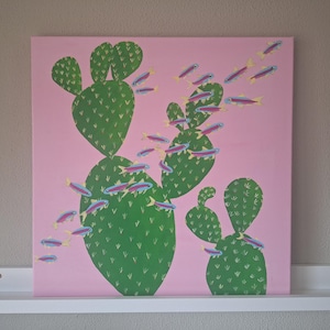 fish cactus painting