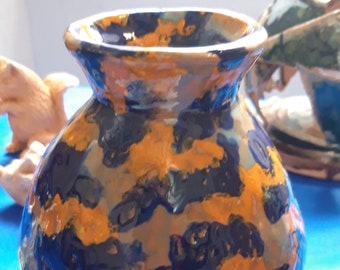 Glazed ceramic vase, handmade, plus surprise gift
