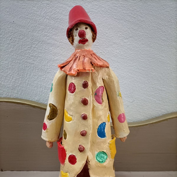 Sculpture en céramique, statuette de clown, décoration de la maison