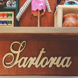 Decorated Wooden Tablet or Shelf, Tailoring, Sewing - Etsy