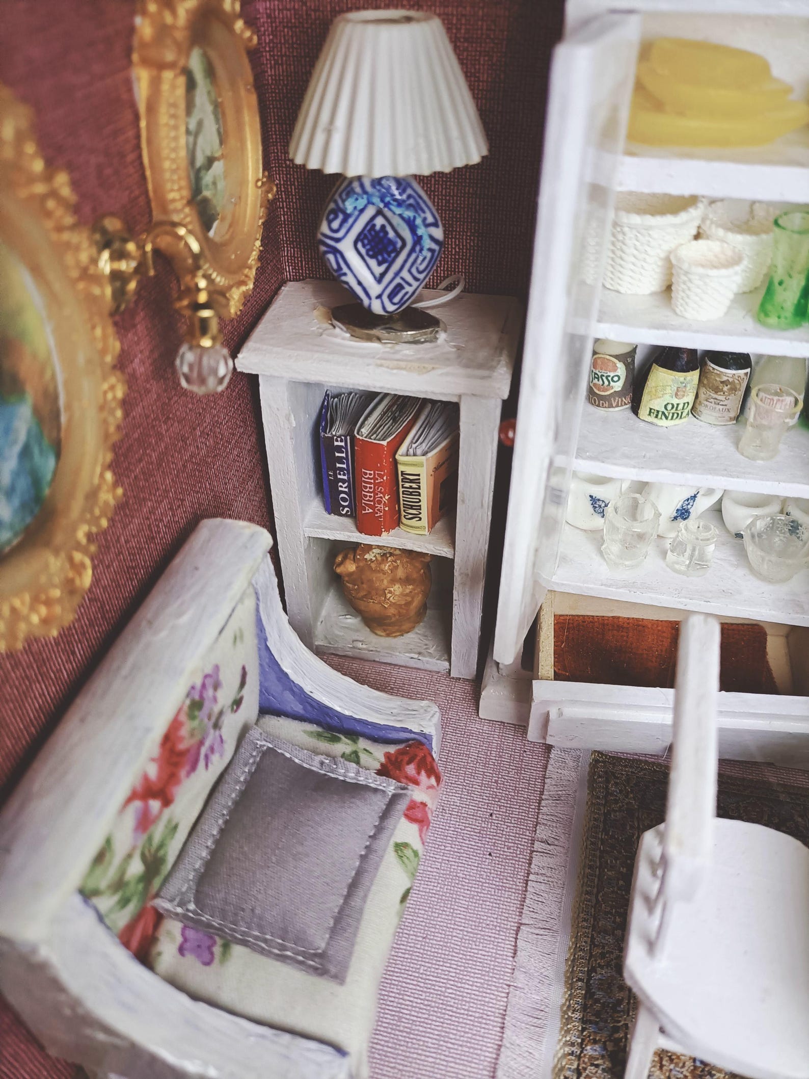 Diorama, Roombox, Miniature Living Room White. Scale 1/12 - Etsy