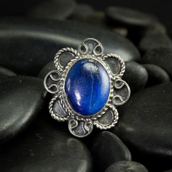 Taille 6.5 vintage Lapis Lazuli Ring - Native American Lapis Ring