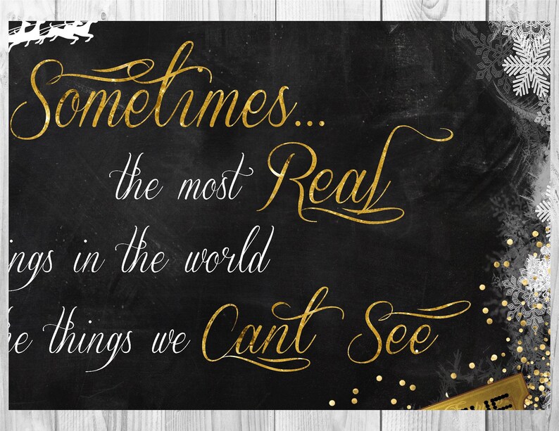 Polar Express Quote 8x10 Instant Download Glittergold - Etsy