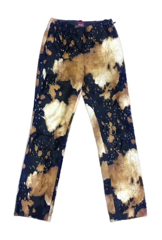 Kenzo Teddy Cow Print Highwaist Pants size 38
