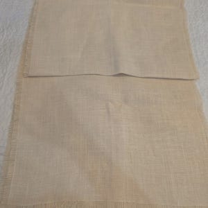 Pottery Barn Kenaf Burlap Table Runner 108in, Natural Fringe Farmhouse Decor
