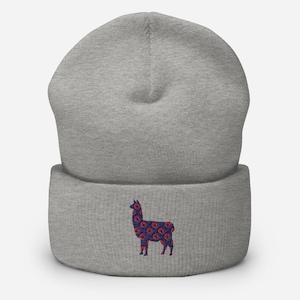 Phish Llama Beanie / Llama Phish Hat / Fishman Doughnut Donut Print / Embroidered Phish Beanie Merch / Shakedown Street Lot Shirt