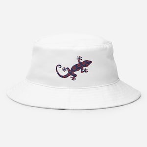 Phish Lizard Bucket Hat // The Lizards Fishman Doughnut Print Camping Fishing Hat // Phish Donut Dad Hat