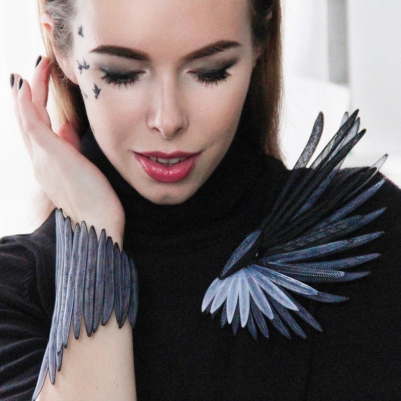 Maxi Wing Brooch Large Pin Contemporary Jewelry Gift Etsy