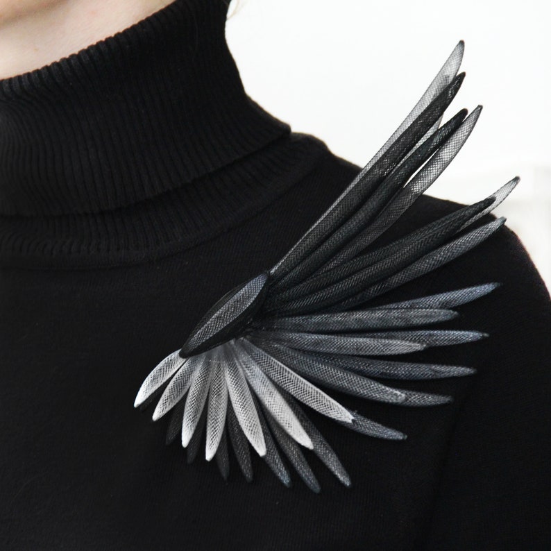 Maxi Wing Brooch Large Pin Contemporary Jewelry Gift Etsy